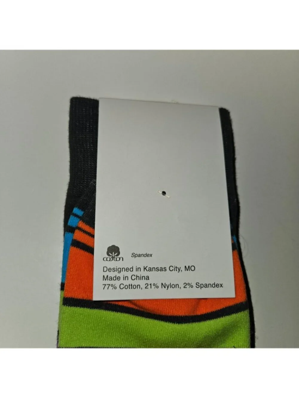 NEW Microsoft Striped Socks VM Ware Blue Orange Green Gray Unisex OSFM One Size